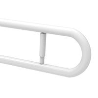 Barra maniglione in inox bianco ribaltabile cm 80 con porta rotolo