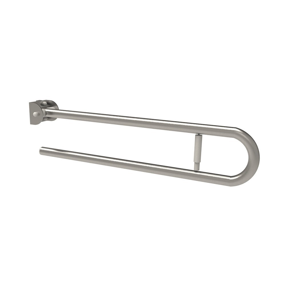 Barra maniglione ribaltabile cm80 e portarotolo inox satinato