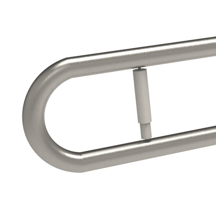 Barra maniglione ribaltabile cm80 e portarotolo inox satinato