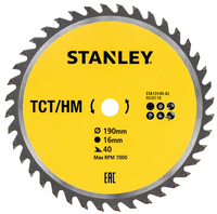 Lama circolare STANLEY per tagli trasversali TCT/HM Ø 190 x 16 mm, 40 denti