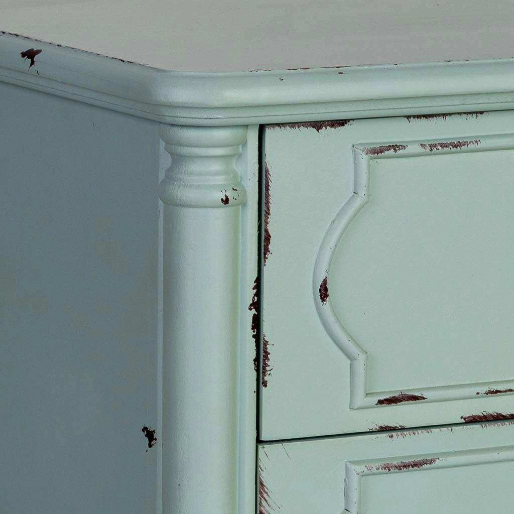 Comodino in legno a 2 cassetti 50x36x55h cm