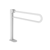 Maniglione barra inox ribaltabile su colonna bianco