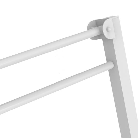 Maniglione barra inox ribaltabile su colonna bianco