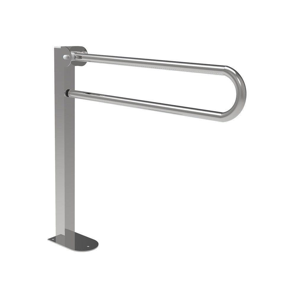Maniglione barra ribaltabile 80x80 inox lucido
