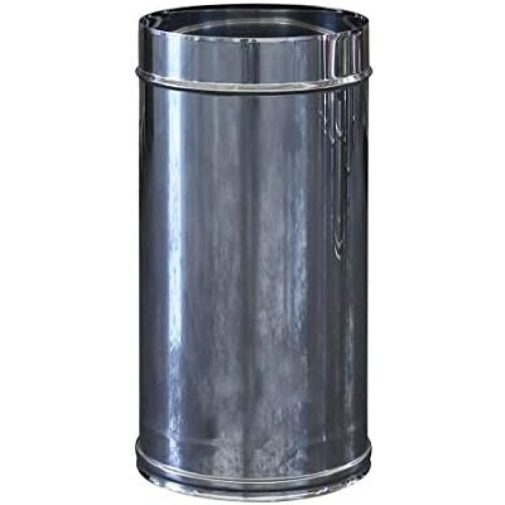 Ferritalia canna fumaria per camini h 50 cm diametro 25 inox