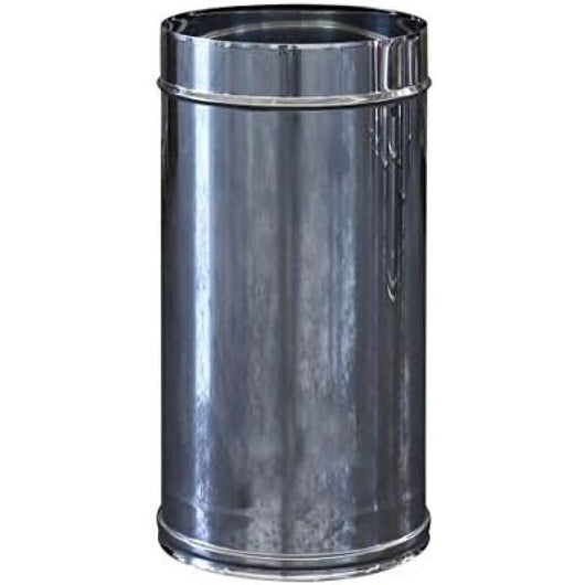 Ferritalia canna fumaria per camini h 50 cm diametro 25 inox