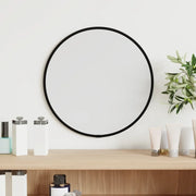 Specchio da Parete-Specchio a Muro-Specchio Decorativo Nero ? 30 cm Rotondo