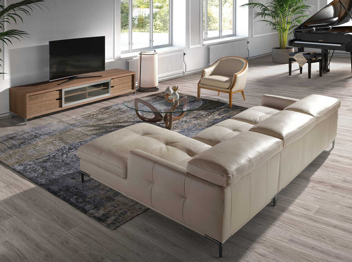 Porta TV in noce e acciaio cromato