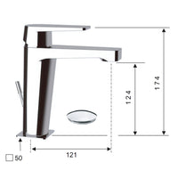 Dream miscelatore per lavabo con o senza scarico 1pollice1/4 cromato