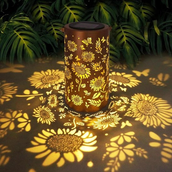 Lanterne Solari Esterni Lampade da Parete Acquaproof - Lanterne Solari Metalliche Decorative per Giardino, Terrazza, Portico, Balcone e Decorazione