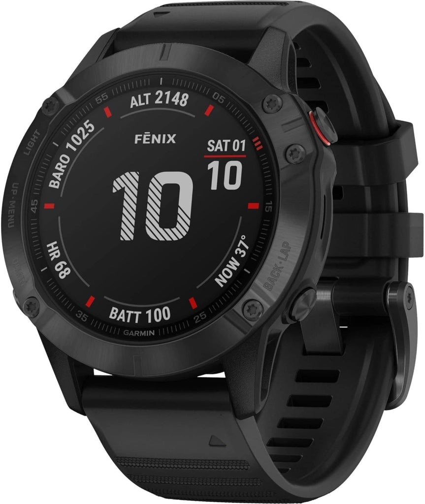 Garmin fēnix 6X PRO - GPS Smartwatch Multisport 51mm, Display 1,4”, HR e saturazione ossigeno al polso, Musica, Mappe e pagamento contactless Garmin Pay, Colore Ardesia/Nero