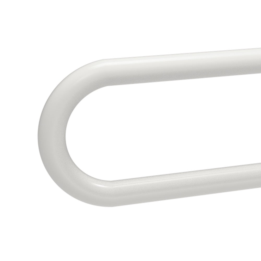 Maniglione barra ribaltabile cm 60 con piastra lunga inox bianco