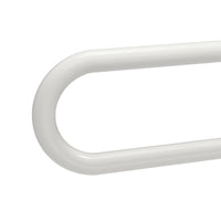 Maniglione barra ribaltabile cm 60 con piastra lunga inox bianco