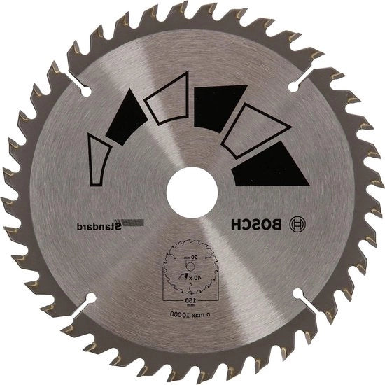 Lama circolare standard - Legno Ø 150 x 2.2/1.5 x 20/16 mm - 40 Denti ATB - 1x Anello riduttore 16 mm