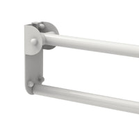 Maniglione barra ribaltabile cm 60 con piastra lunga inox bianco