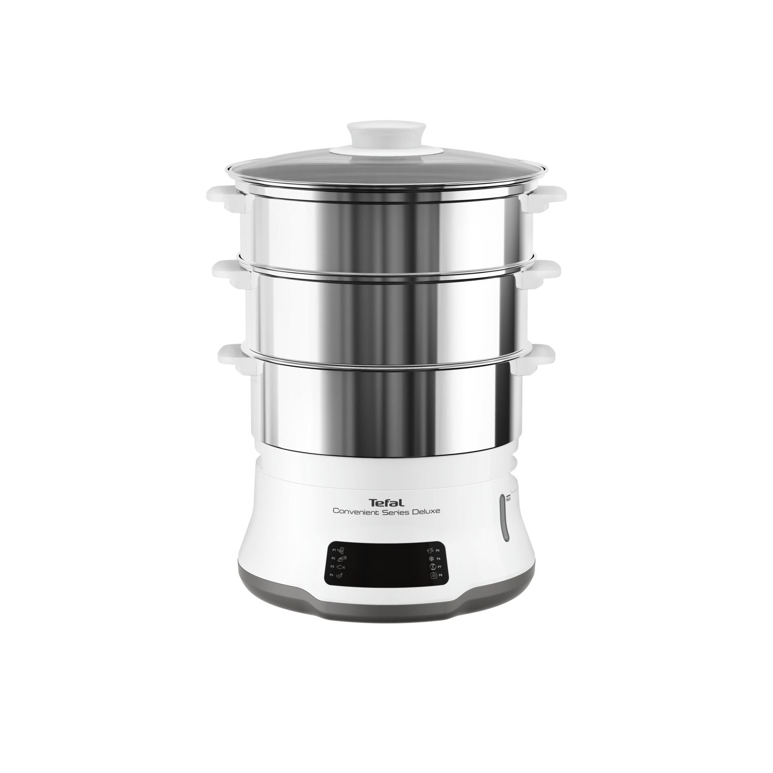 Tefal convenient series deluxe vc502d pentola a vapore 3 cestello/i superficie piana 900 w acciaio inox, bianco - VC502D10
