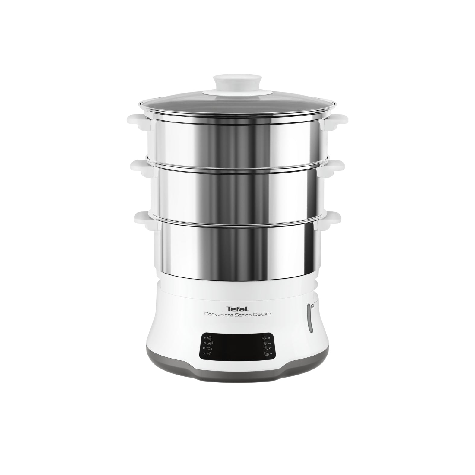 Tefal convenient series deluxe vc502d pentola a vapore 3 cestello/i superficie piana 900 w acciaio inox, bianco - VC502D10