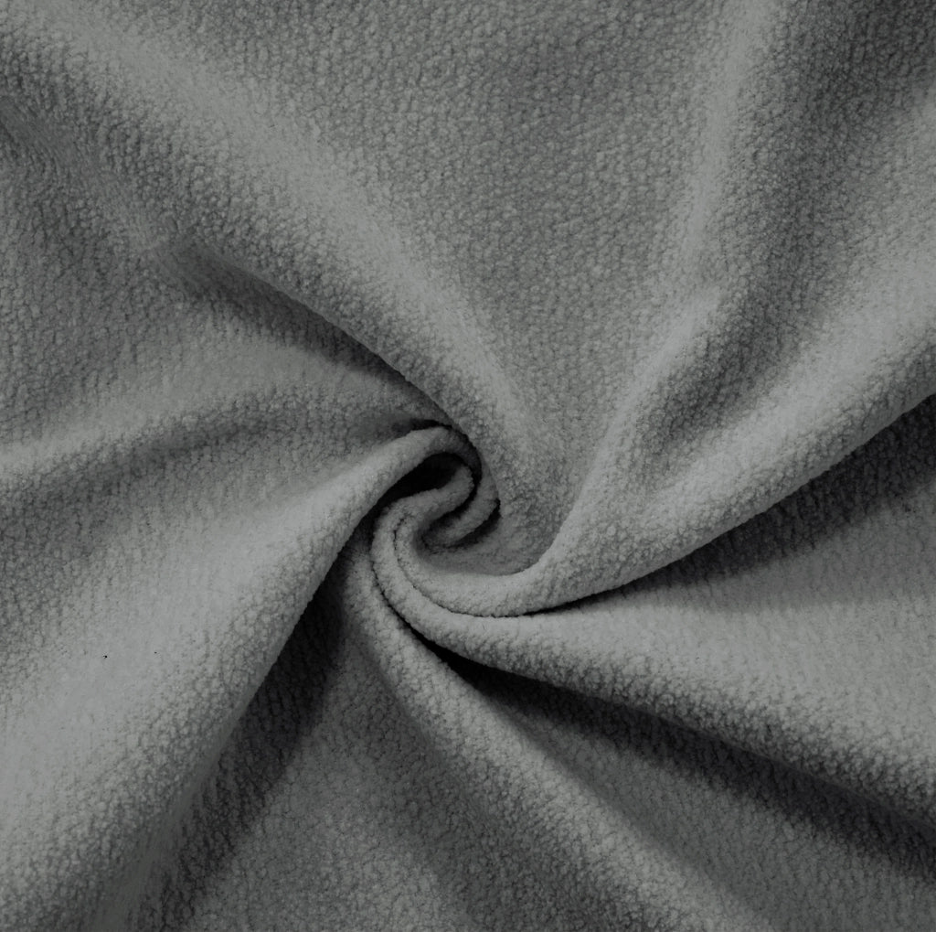 Divano angolare modulare a forma di U 4 posti in chenille grigia con pouf mobile