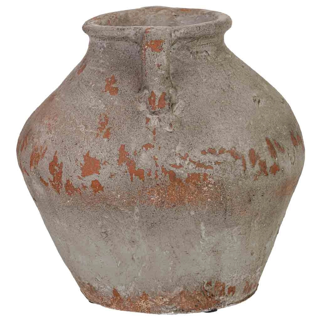 Vaso in resina marrone anticata, 27,5 x 27,5 x 27,5 cm (altezza)