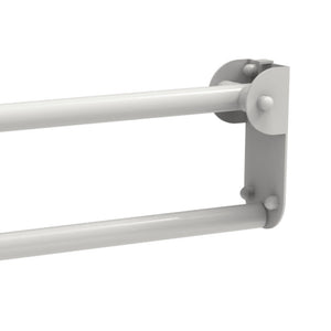 Maniglione barra ribaltabile con piastra lunga 80 cm inox bianco