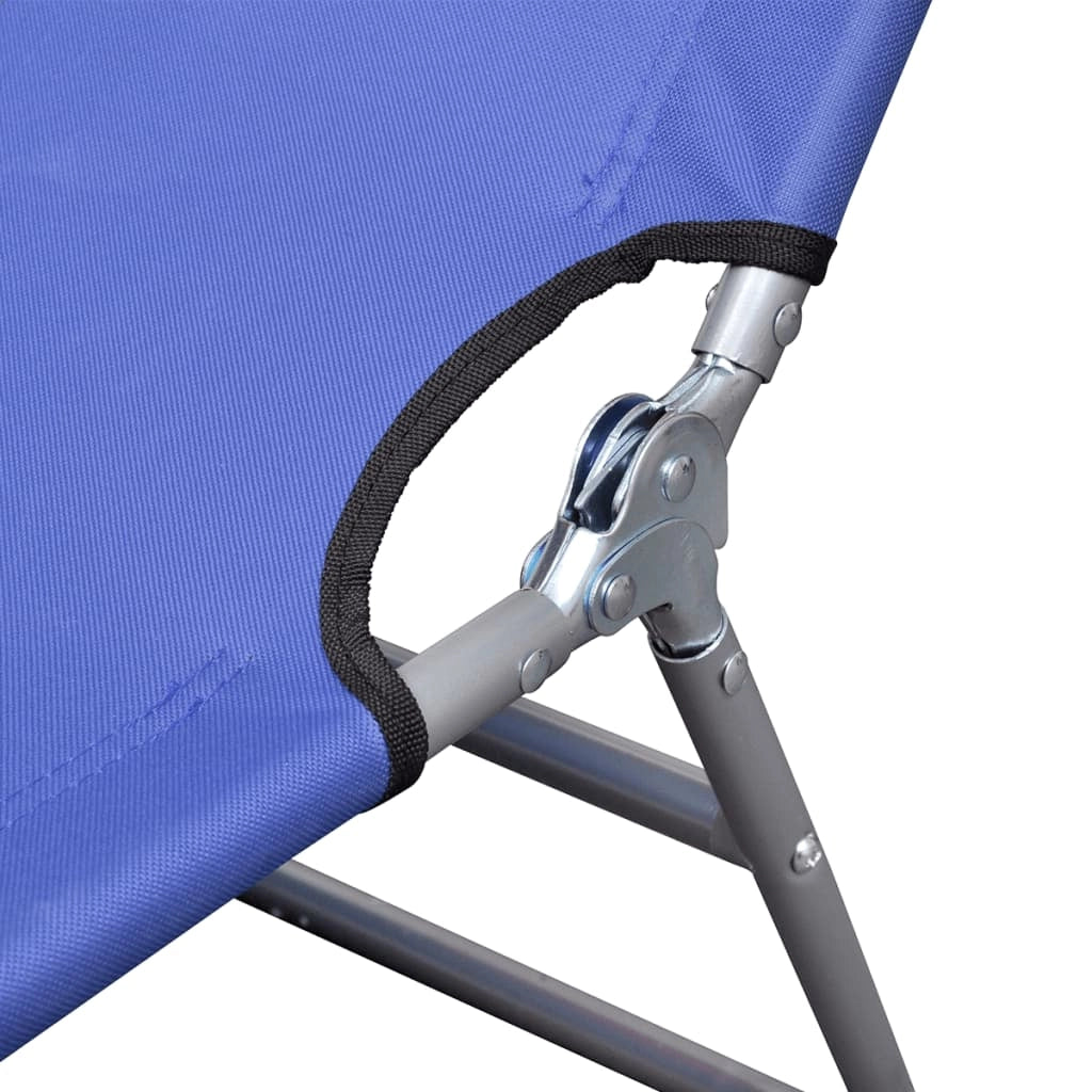 Lettino prendisole sedia a sdraio lettino prendisole letto da giardino mobili da esterno per patio con poggiatesta acciaio verniciato a polvere blu 02_0012440