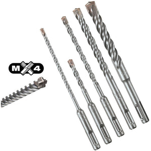 Punta Sds-Plus Ø9 In Carburo A 4 Taglienti Mx4--Lunghezza Totale/Utile 165/100 Mm