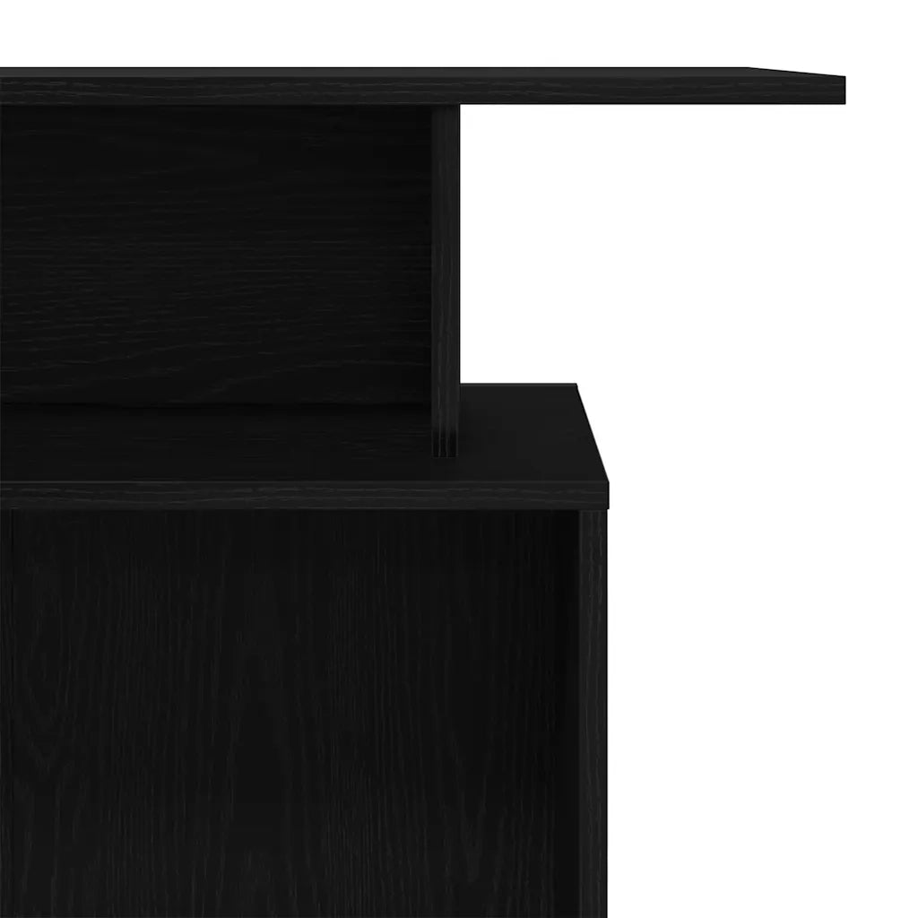 Scrivania per Reception Nera 100x40x104 cm in Legno Massello 859052