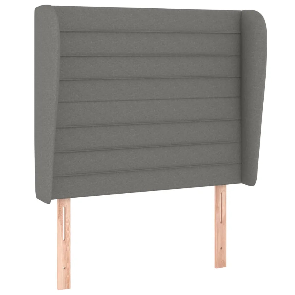 Testiera ad Orecchio Grigio Scuro 93x23x118/128 cm in Tessuto 3118079