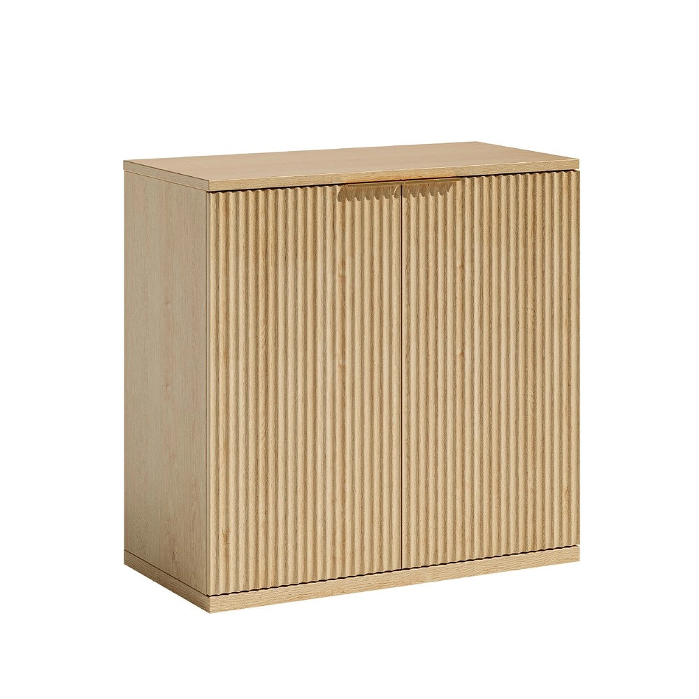 Credenza Moderna con Ante Pieghevoli ¨C MINIMAL ¨C Rovere Chiaro, 60x30x70 cm