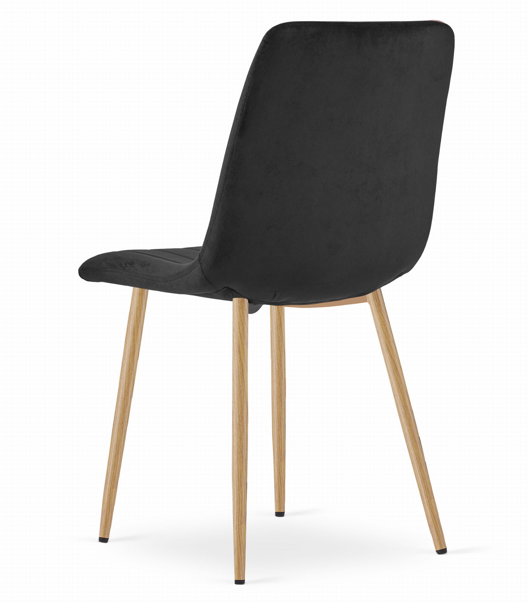 Sedie Valora JEWA - Sedili in velluto nero con gambe color legno x 3