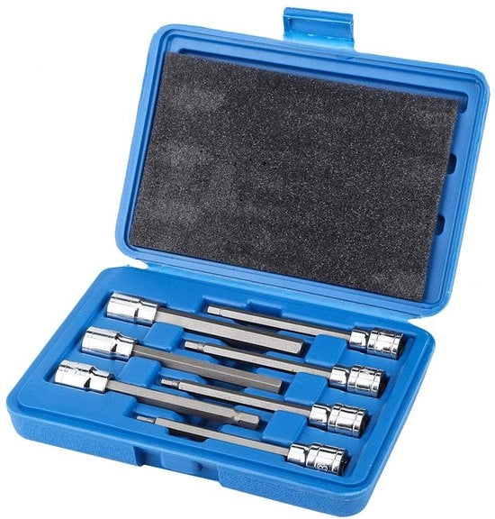 Set di chiavi a dente interne 7 pezzi - ONF3 - Lunghezza schiavo extra - 3/8 pollici - Chiavi a dente precise - Adatto per aree difficilmente accessibili