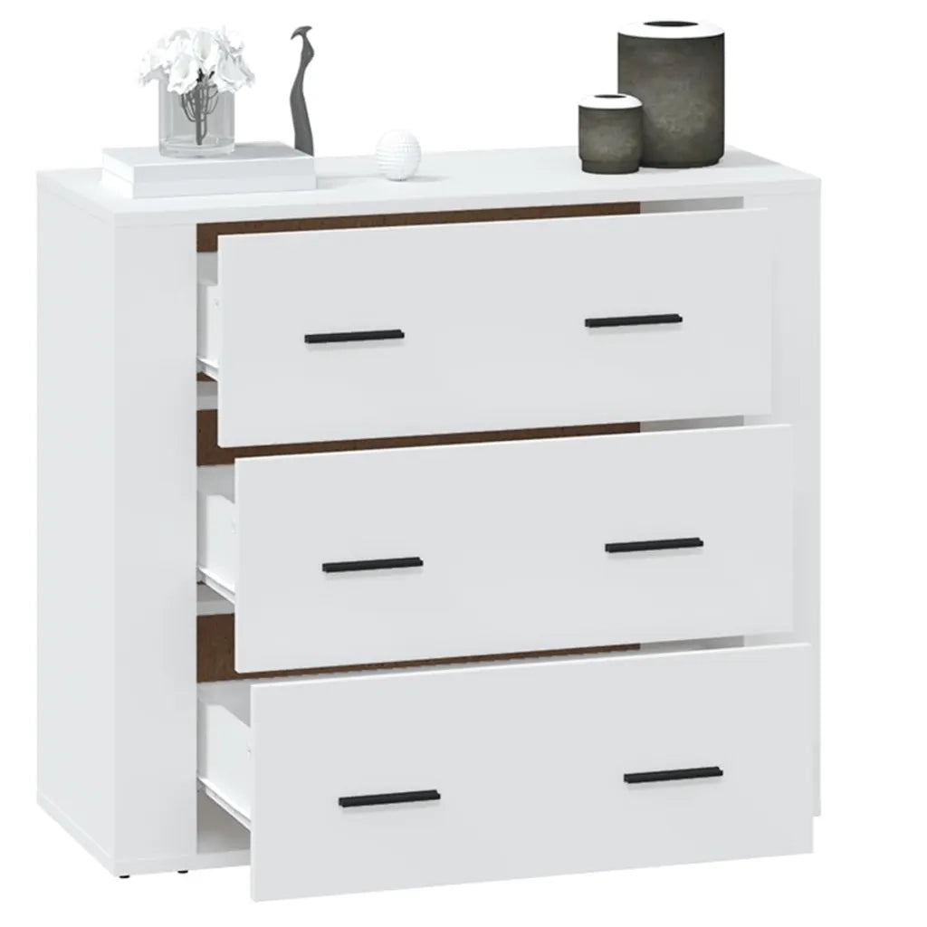 Credenza | Madia | Buffet da pranzo | Armadio da pranzo Bianca 80x33x70 cm in Legno Multistrato