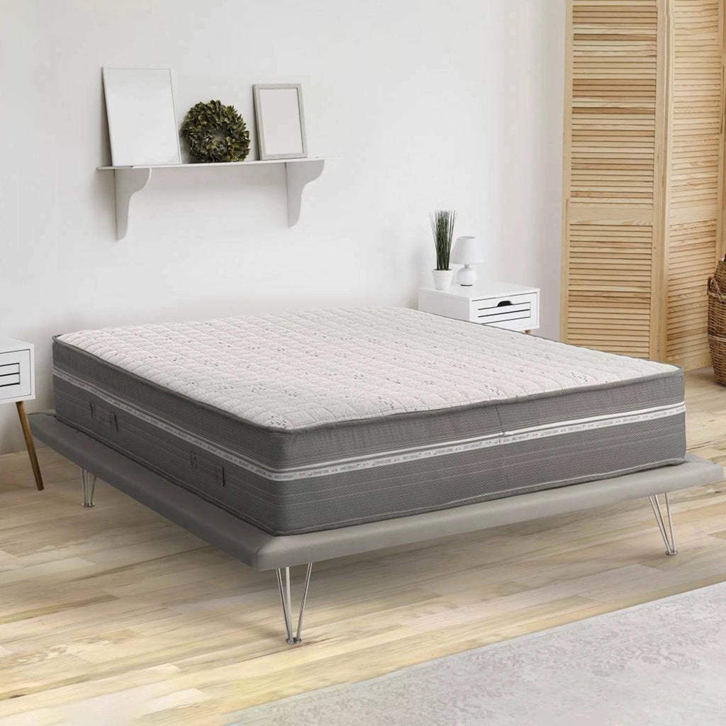 Altino, Materasso Singolo Sfoderabile Made in Italy, 190x80x32h cm Grigio