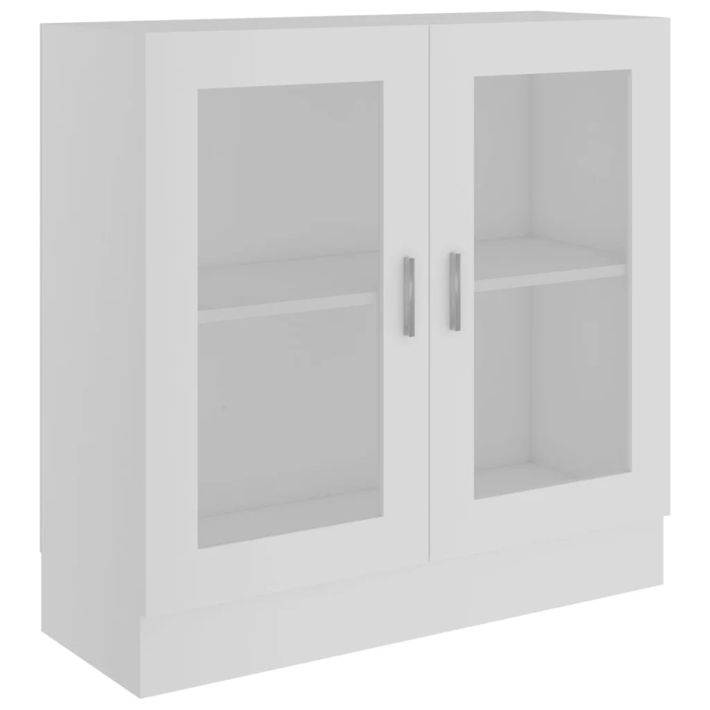 Armadietto con Vetrina Bianco 82,5x30,5x80 cm Legno Multistrato cod mxl 9345