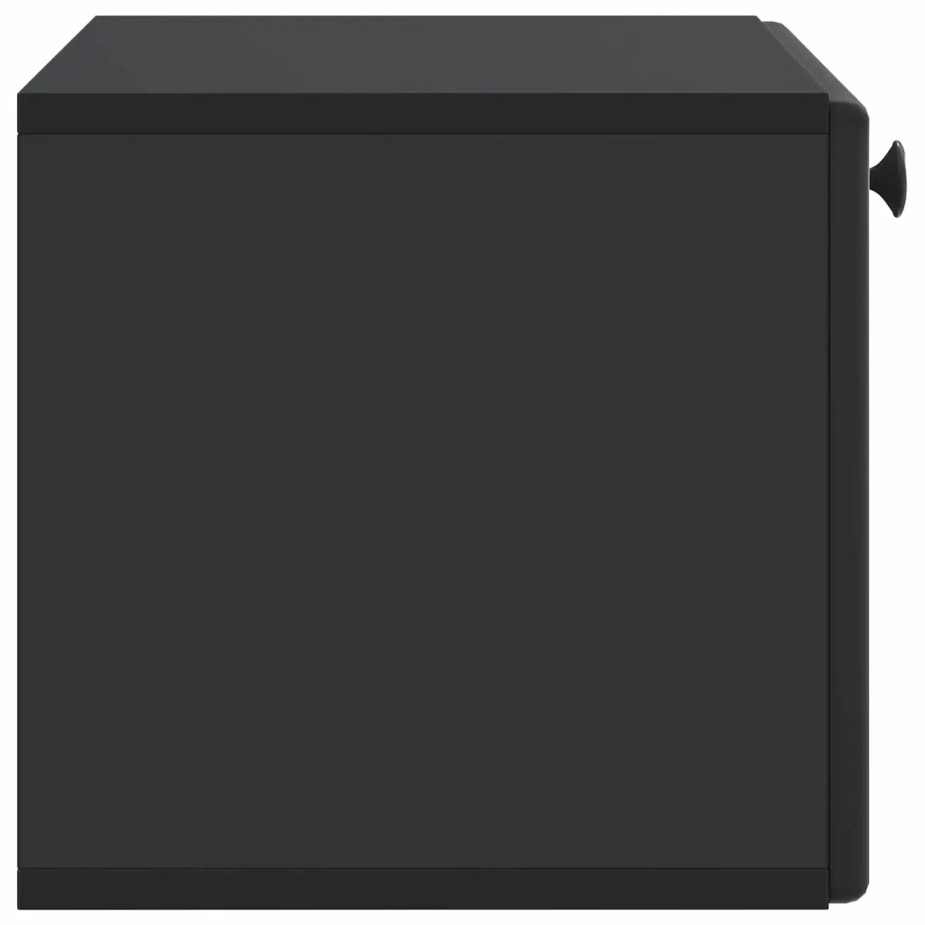 Mobile Porta TV da Muro-Credenza per TV sospesa 59,5 x 31 x 30 cm Nero