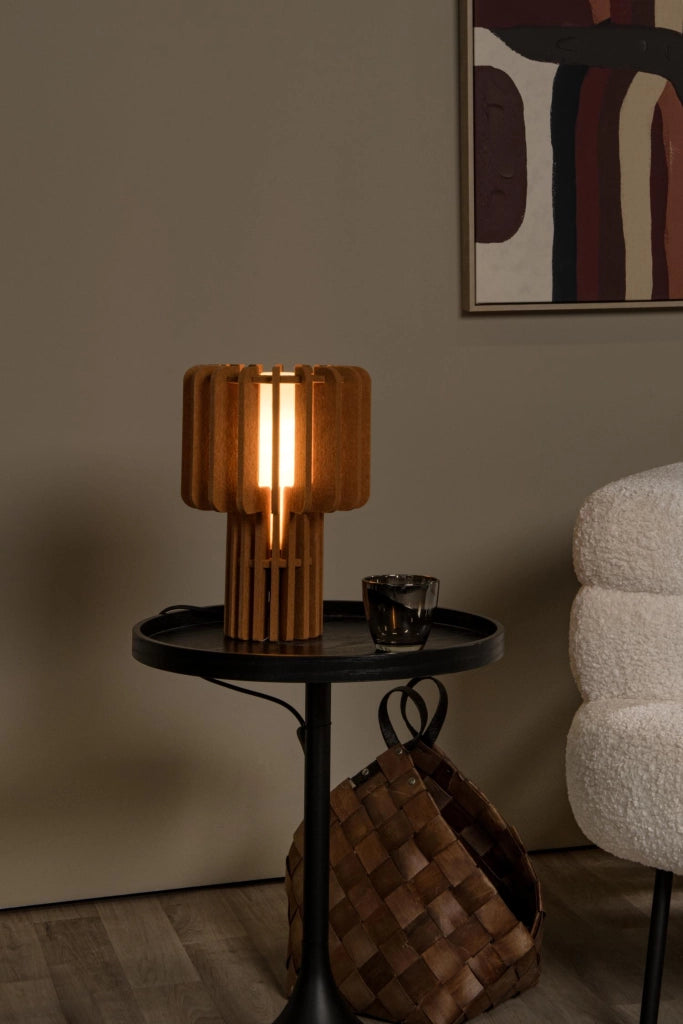 Lampada da tavolo japandi ROLLO 1xE27 terracotta Lucide