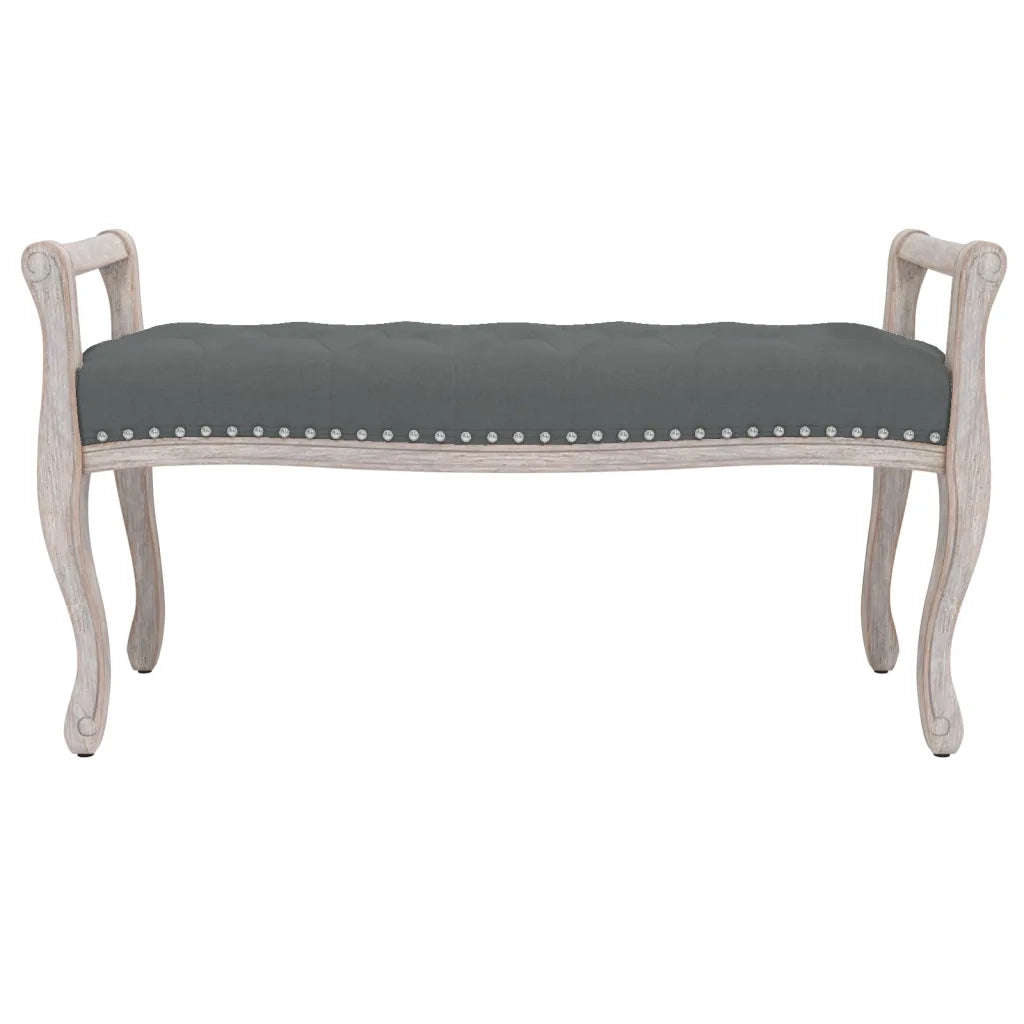 Panca-Sgabello Grigio Scuro 110x45x60 cm in Tessuto