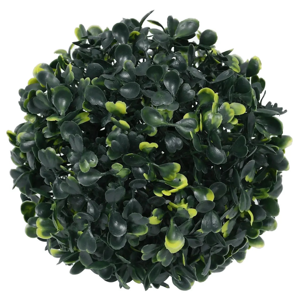 Sfere di Bosso Artificiale con Luci LED 2 pz Verdi 22 cm CFW8814387