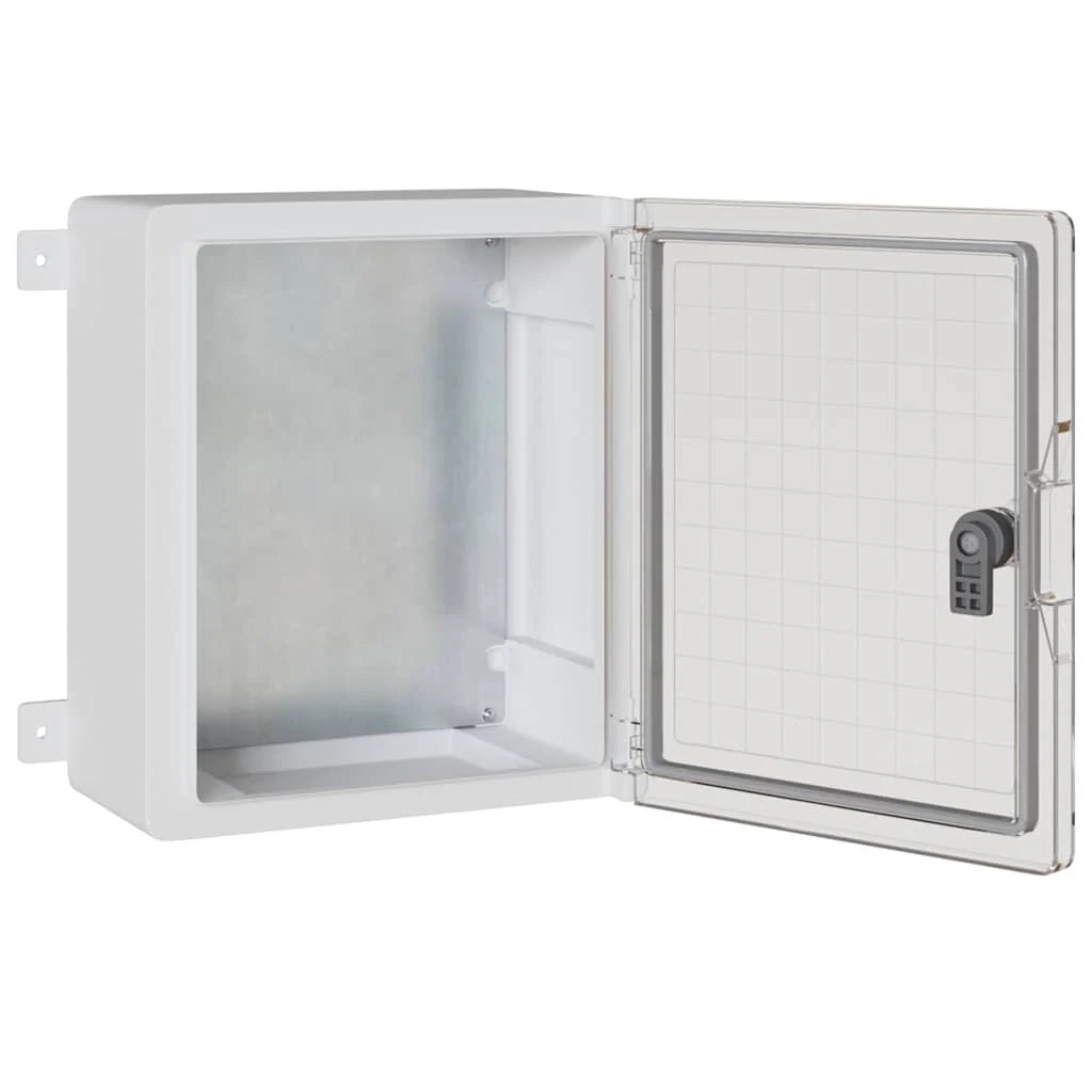 Armadio elettrico moderno 30 x 16,5 x 35 cm resistente stile contemporaneo uso interno/esterno plastica grigia 02_0058210