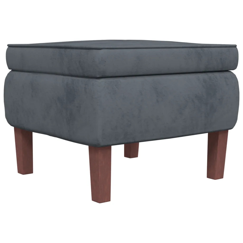 Sedia a dondolo con schienale alto in velluto grigio scuro 3121231