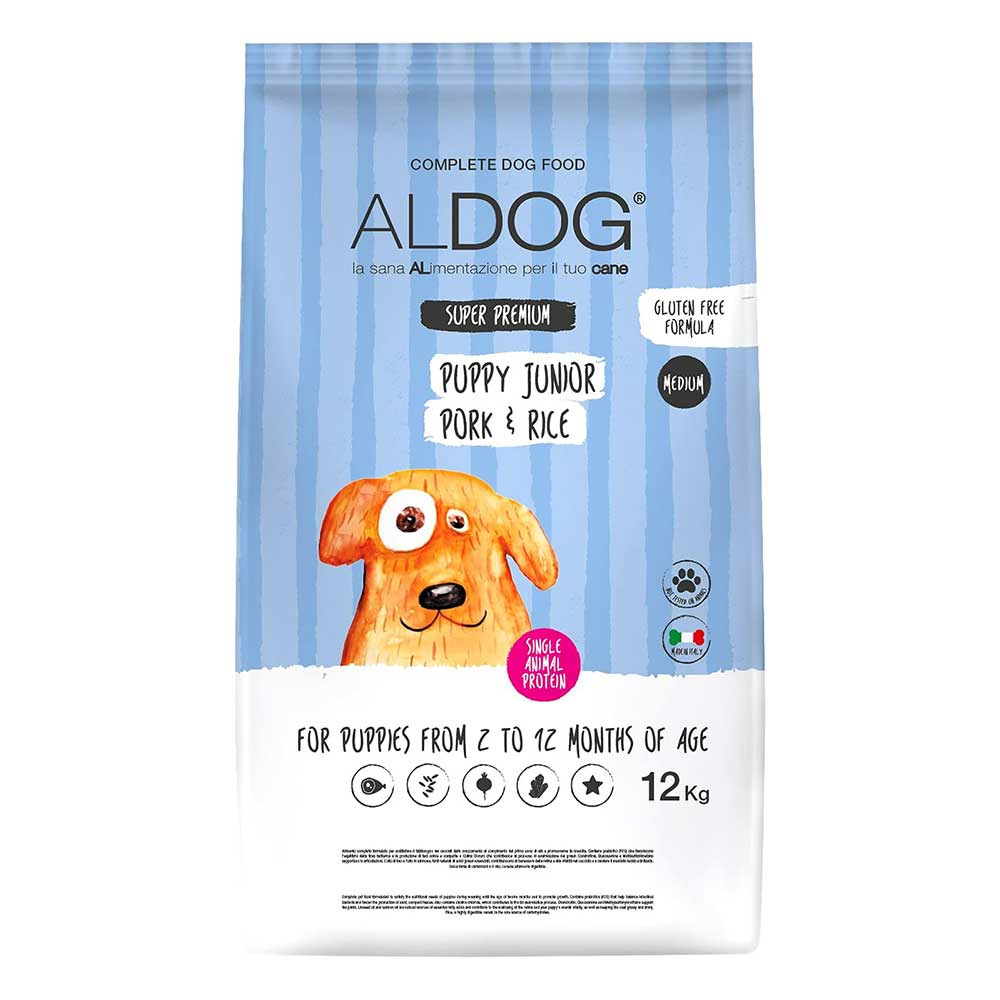 ALDOG PUPPY-JUNIOR PORK Crocchette Medio/Grandi 12KG