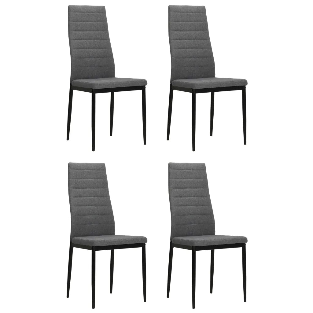 Sedie da Pranzo 4 pz Grigio Chiaro in Tessuto cod mxl 14597