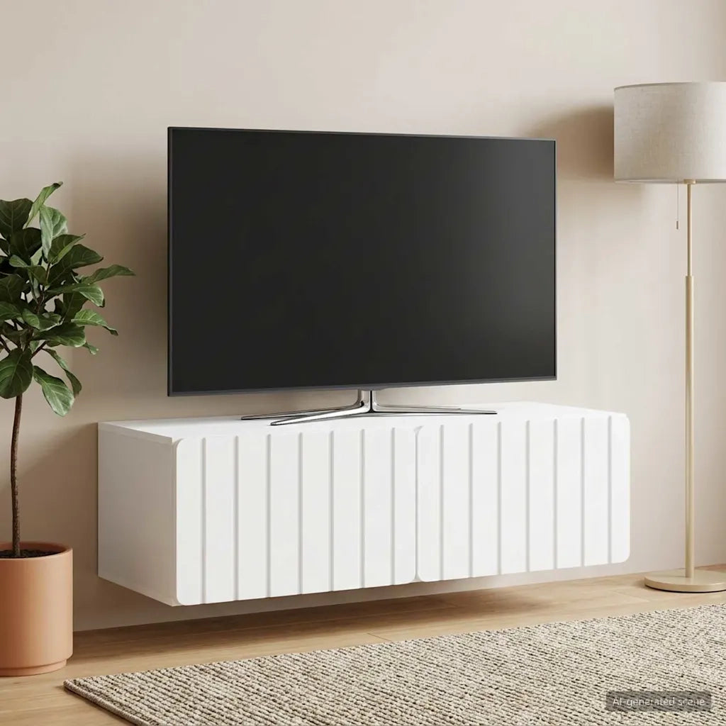 Mobile Porta TV da Muro 98 x 41 x 30 cm Bianco 898355