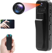 Camera a 180° di rotazione con sensore 1080P HD - Cattura notturna - Body camera per riunioni - Minicamera per passeggiate a cavallo e con animali domestici