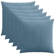Federa 6 pcs ALMELO Blu 80 x 80 cm corduroy 915696