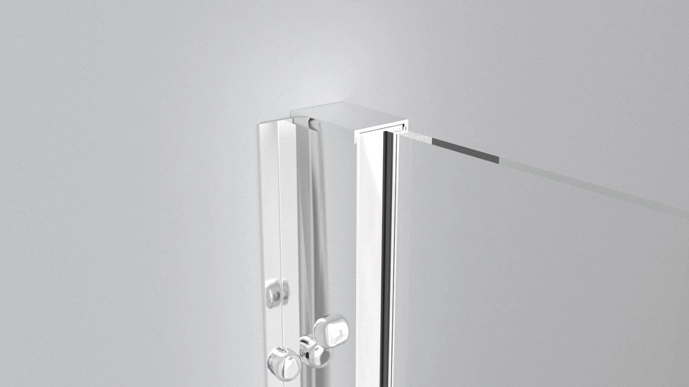 Box Doccia 2 lati 80x120 cm fisso + due battenti H195 cm IOLE Cromato