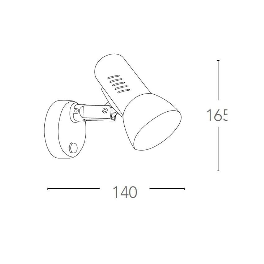 SPOT CARRERA E27 18,8XH14CM BIANCO