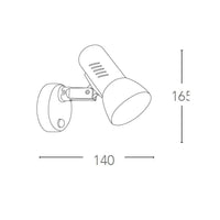 SPOT CARRERA E27 18,8XH14CM BIANCO