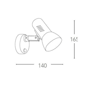 SPOT CARRERA E27 18,8XH14CM BIANCO