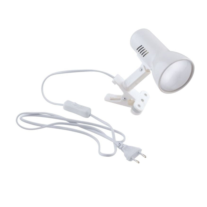 SPOT CARRERA E27 21,3XH14,5CM BIANCO CON PINZA